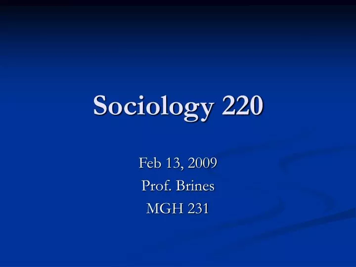 sociology 220