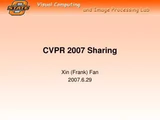CVPR 2007 Sharing