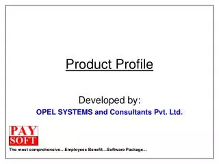 Product Profile