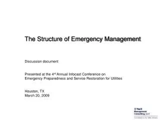 The Structure of Emergency Management