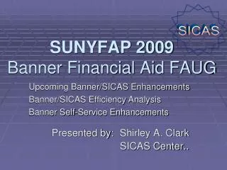 SUNYFAP 2009 Banner Financial Aid FAUG