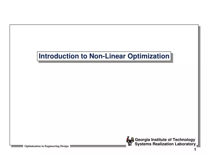 introduction to non linear optimization