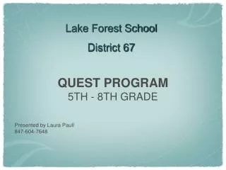 Lake Forest School District 67