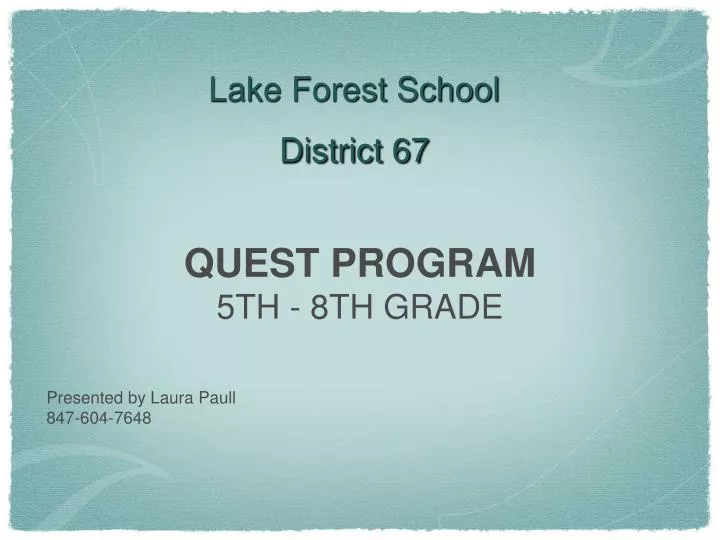 lake forest school district 67