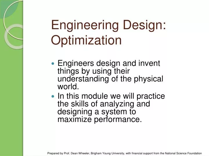 engineering design optimization