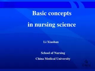 Basic concepts in nursing science