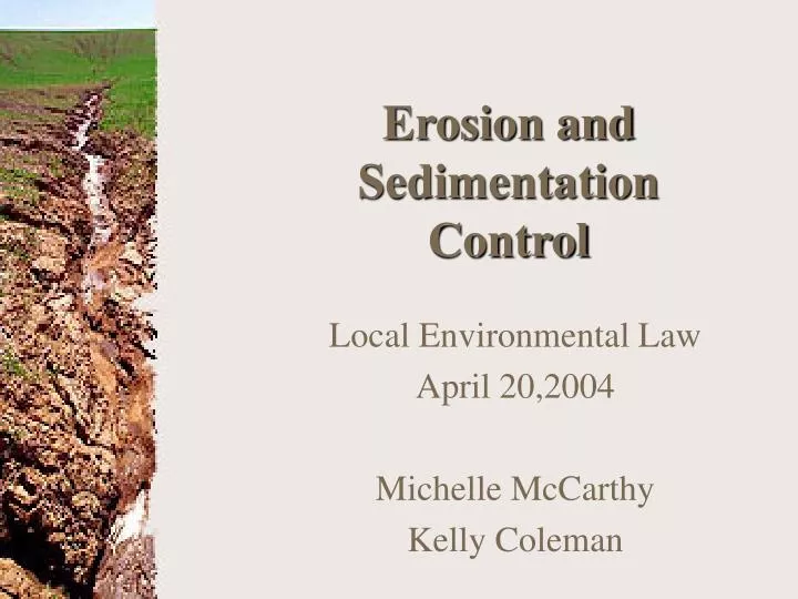 erosion and sedimentation control