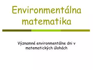environment lna matematika