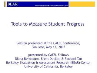 Tools to Measure Student Progress