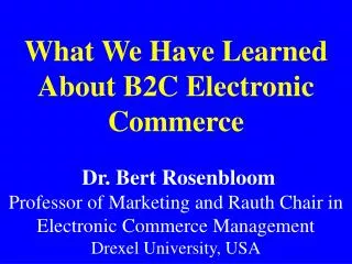 B2C E-commerce in the U.S. will grow to $87 billion by 2003 from $17 billion in 1999
