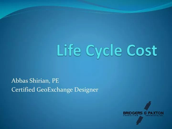 life cycle cost