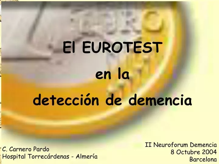 el eurotest en la detecci n de demencia