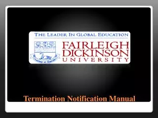 Termination Notification Manual