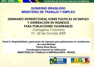 Panel II: Empleabilidad y generación de ingresos para poblaciones en condiciones de vulnerabilidad Fátima Rosa Naves Co