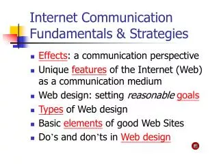 Internet Communication Fundamentals &amp; Strategies