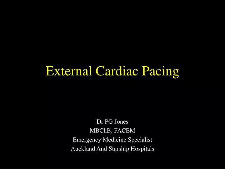 external cardiac pacing
