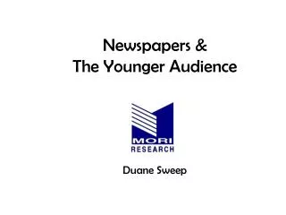 Newspapers &amp; The Younger Audience