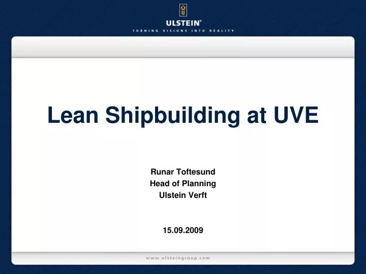 lean shipbuilding at uve
