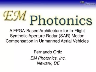 A FPGA-Based Architecture for In-Flight Synthetic Aperture Radar (SAR) Motion Compensation in Unmanned Aerial Vehicles