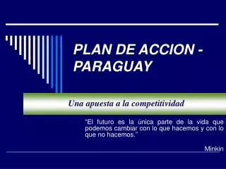 PLAN DE ACCION - PARAGUAY