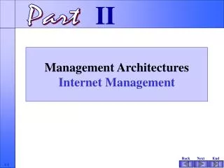 Management Architectures Internet Management