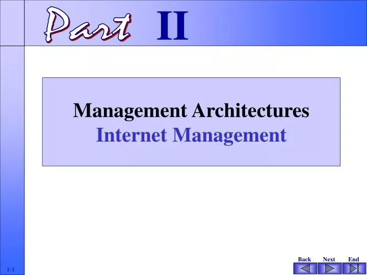 management architectures internet management