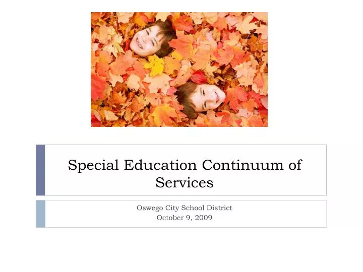 special education continuum of services