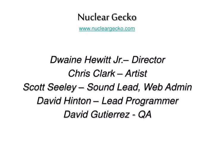 nuclear gecko www nucleargecko com