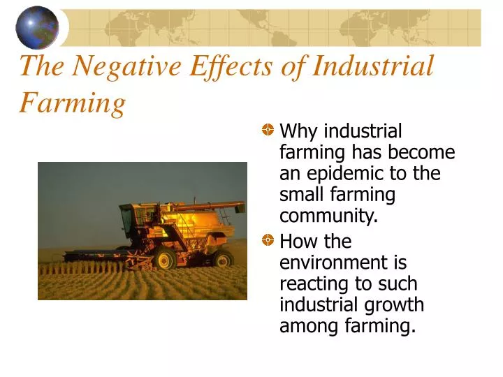 the negative effects of industrial farming