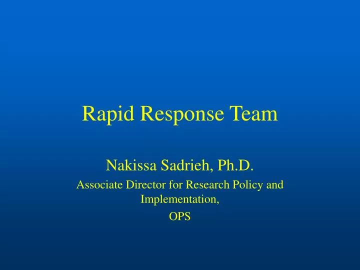 rapid response team