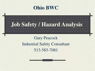 Job Safety / Hazard Analysis