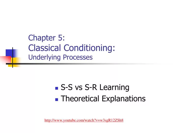 chapter 5 classical conditioning underlying processes