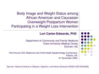 Lori Carter-Edwards, PhD