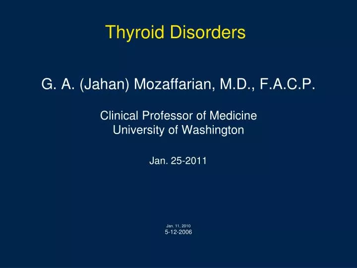 thyroid disorders