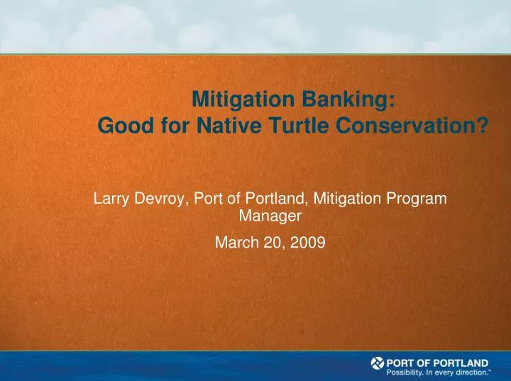mitigation banking good for native turtle conservation