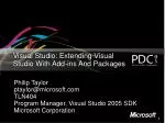 Visual Studio: Extending Visual Studio With Add-ins And Packages