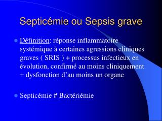 septic mie ou sepsis grave