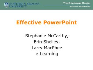 Effective PowerPoint