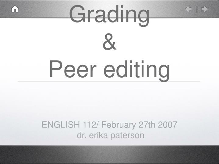 grading peer editing