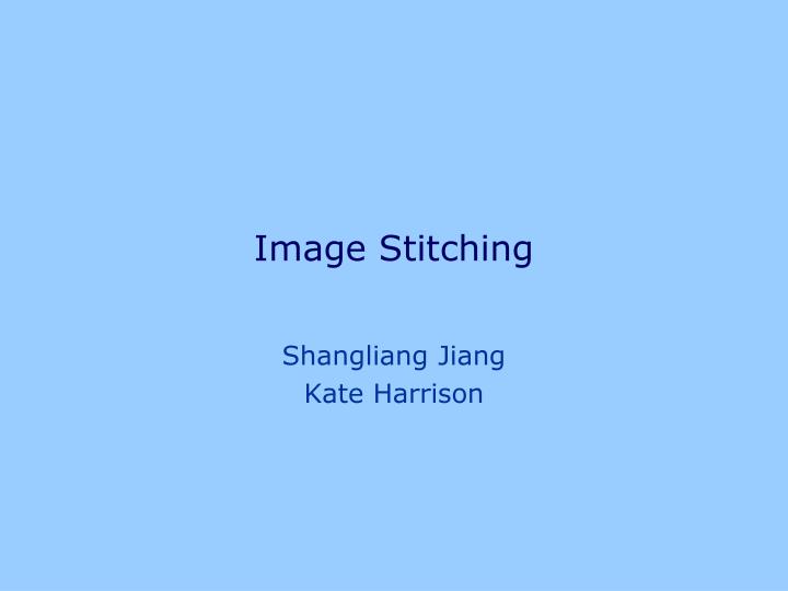 image stitching