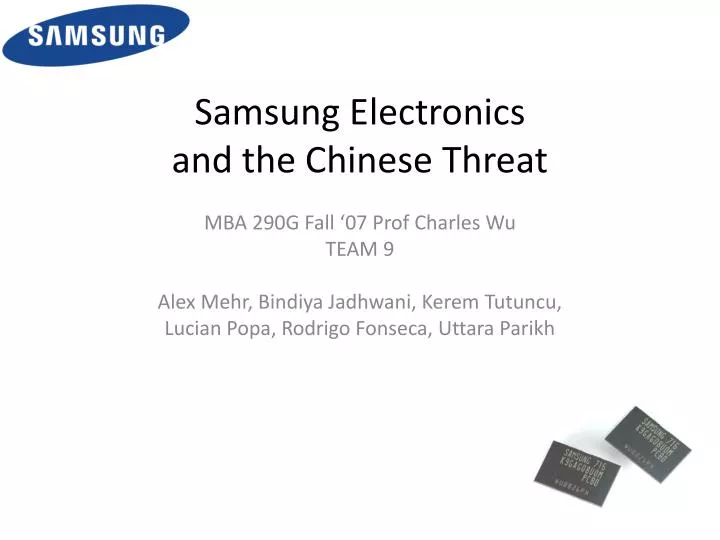 samsung electronics and the chinese threat