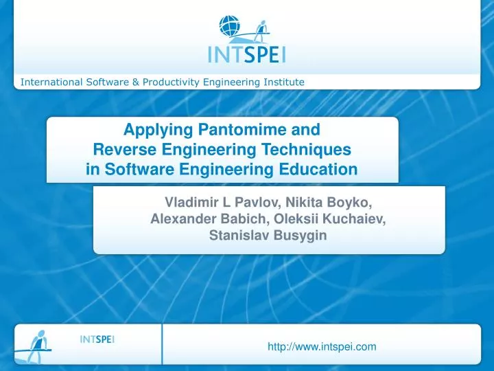 applying pantomime and reverse engineering techniques in software engineering education