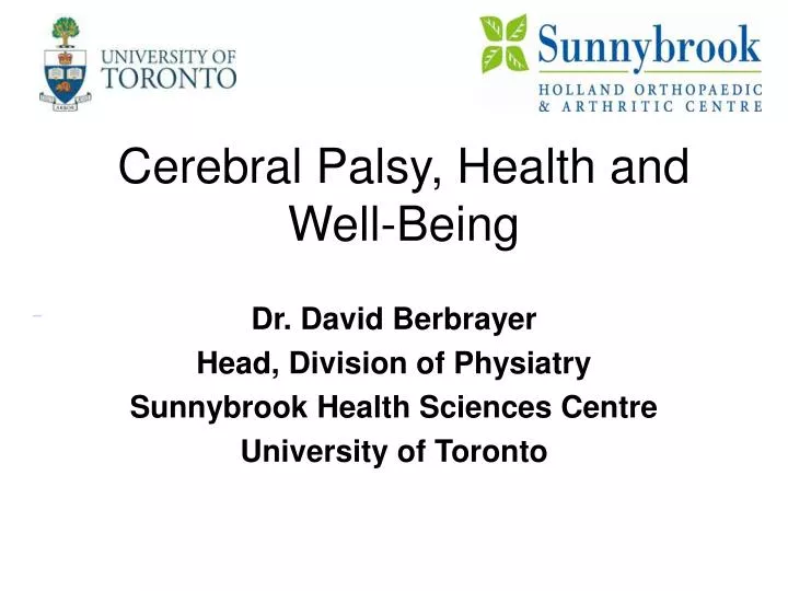 cerebral palsy health and well being