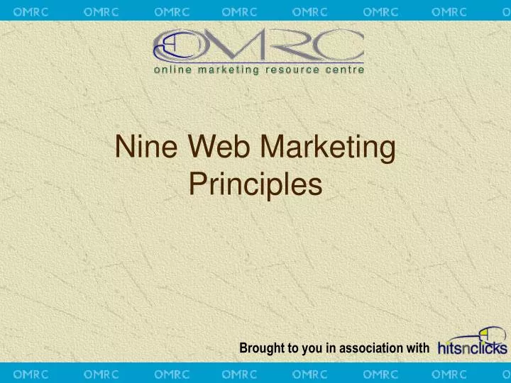 nine web marketing principles