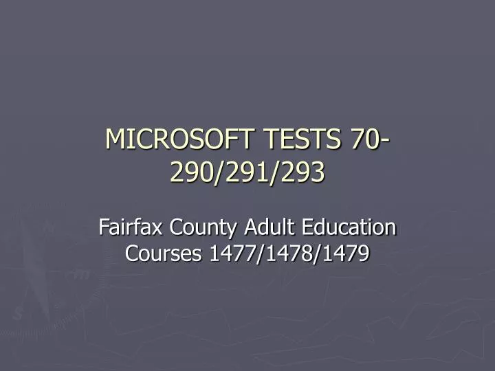 microsoft tests 70 290 291 293