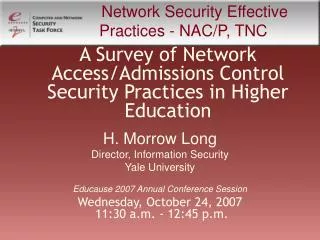A Survey of Network Access/Admissions Control Security Practices in Higher Education