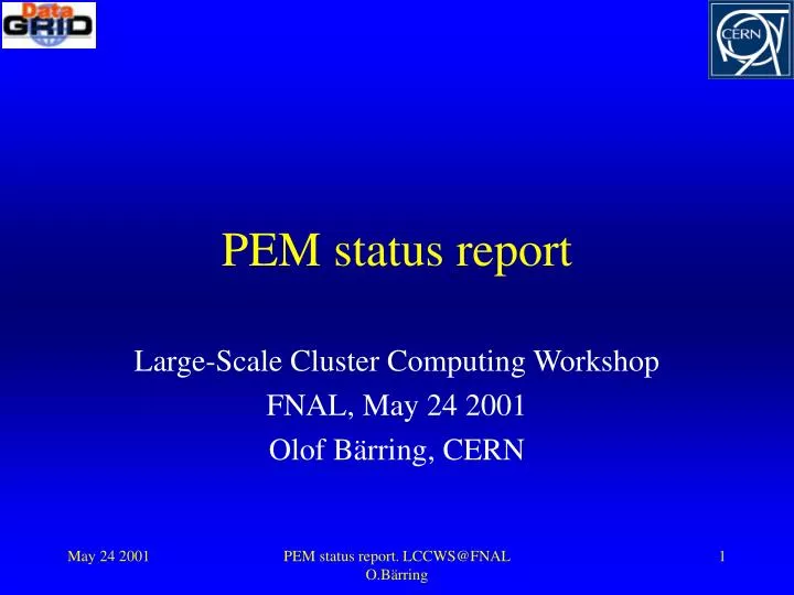 pem status report