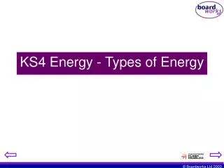 KS4 Energy - Types of Energy