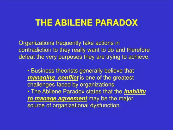 the abilene paradox