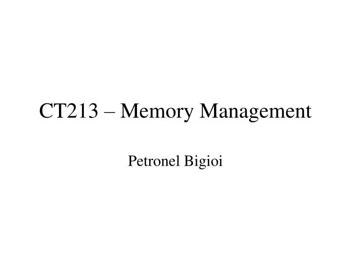ct213 memory management